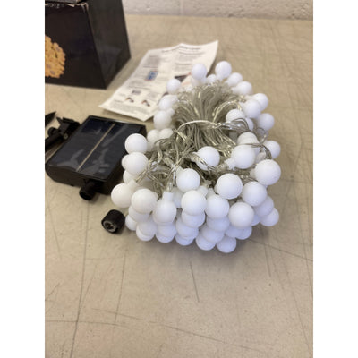 LumosGlow 85FT Solar Warm Light String Lights 160LED, 1200mAh 8 Modes IP67