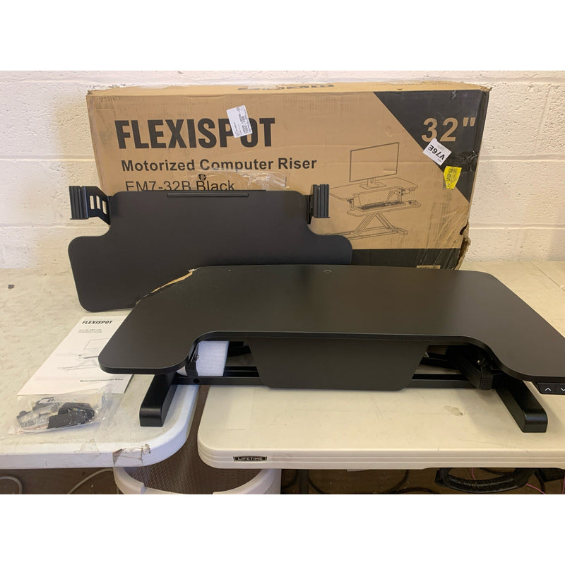 Damaged Top, FLEXISPOT Motorized Standing Desk Converter 32" Black