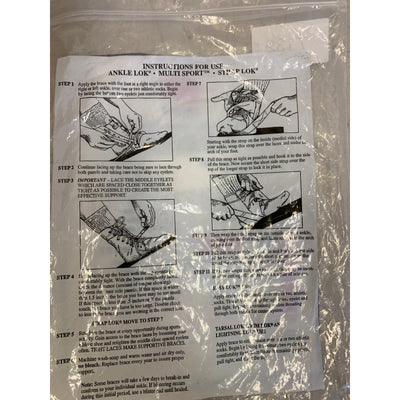 Swede-O Ankle Lok Support with Knit Tongue, Large Ankle Brace Black, Sprain