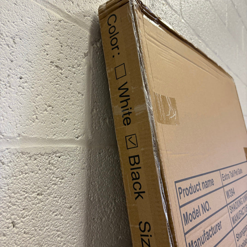 TheyFirst 57" Extra Tall Pet Gate for Doorways, 52.7"-57.4" Auto Close - Black