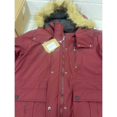 Wantdo Women's Winter Coat Warm Winter Jacket Hooded Puffer Parka Jacket 2X Red