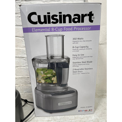 Cuisinart 8 Cup Food Processor, 350-Watt Motor, Gunmetal Gray FP-8GMP1 BPA Free