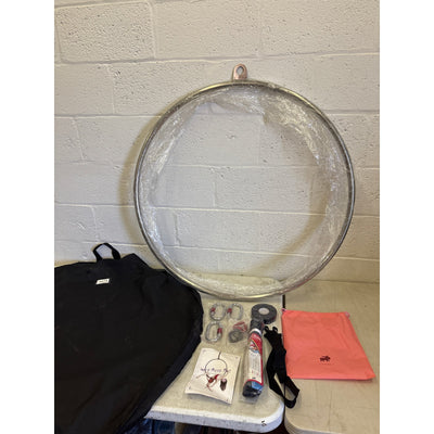 Aerial Hoop, Lyra Hoop Set Stainless 85cm/90cm Single Point Hoops Circus 660 LBS