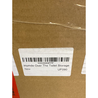 Homde Over The Toilet Storage w Basket & Drawer, Bamboo Bathroom Organizer White