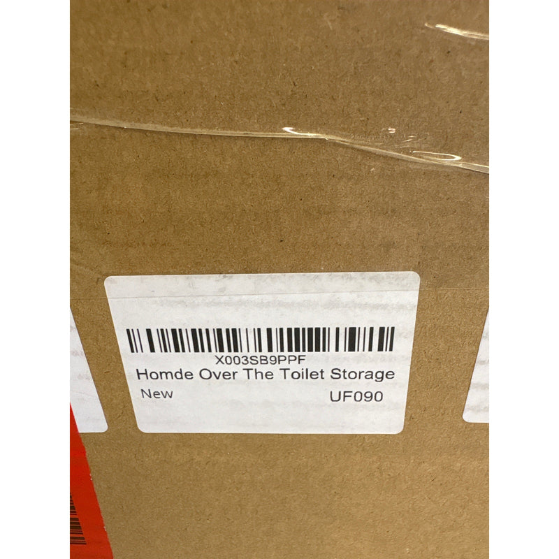 Homde Over The Toilet Storage w Basket & Drawer, Bamboo Bathroom Organizer White