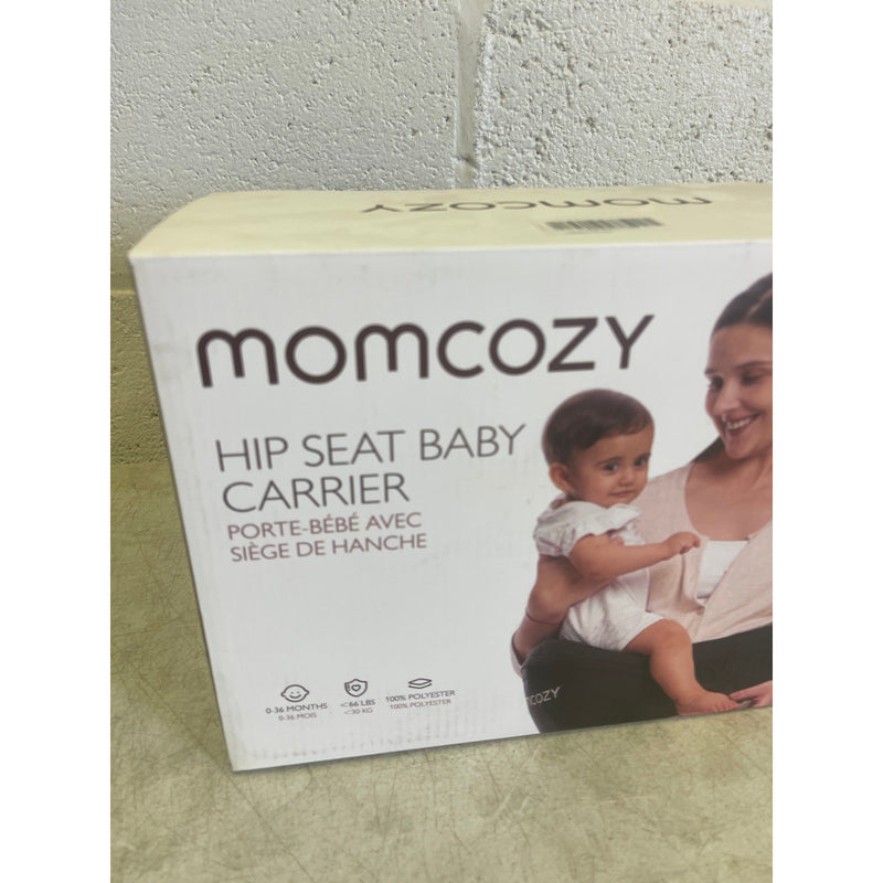 Momcozy Hip Seat Baby Carrier Adjustable Waistband, Gray, Sz Large Waist 40"-55"