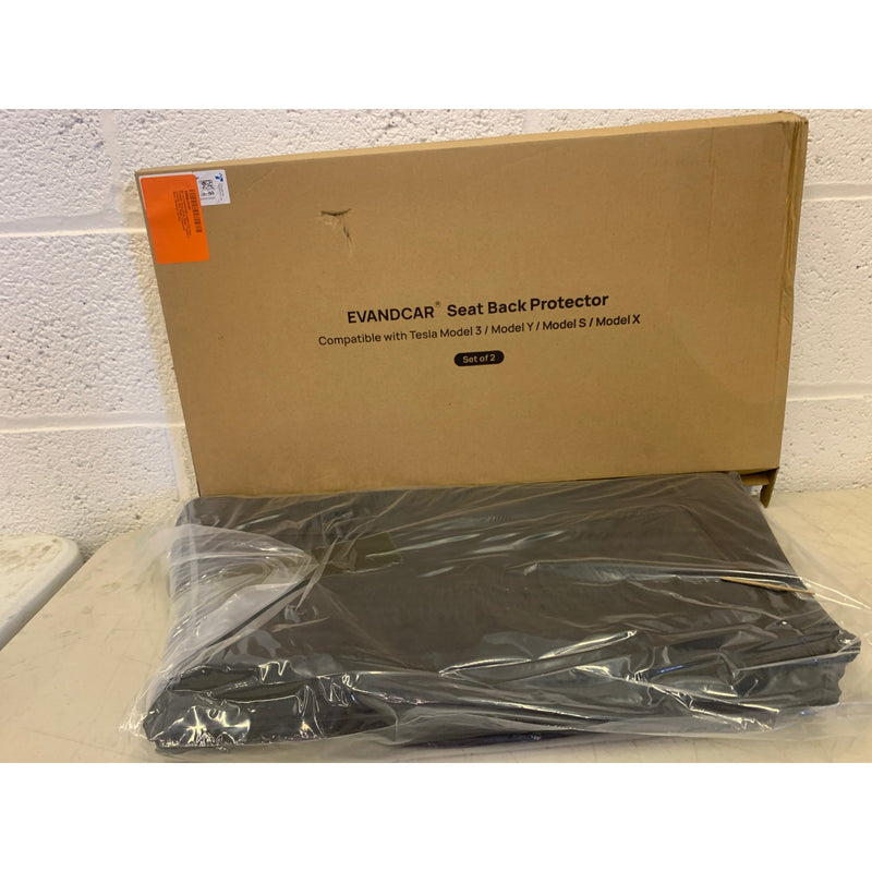 EVANDCAR Leather Seat Back Protector 21-24 Model Y, 17-24 Model 3, 20-23 Model S