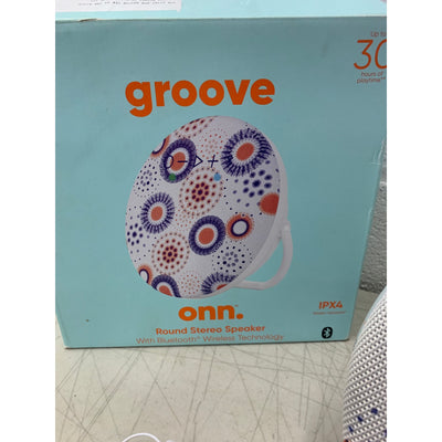 ONN Portable Bluetooth Speaker IPX4 Water Resistant Round Wireless Speaker