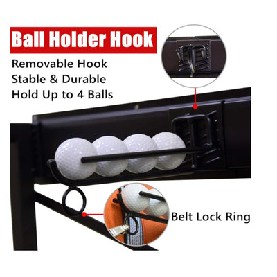 WALMANN Wall Mount 2-Golf-Bags-Stand, Golf Bag Organizer, Extra Large- Black