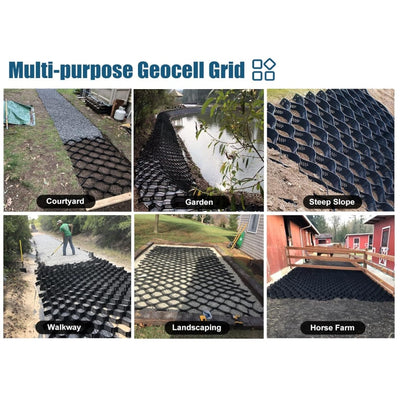 Gravel Grid Driveway Walkway Geo Cell Grids Honeycomb Ground Grid 4m x 10m