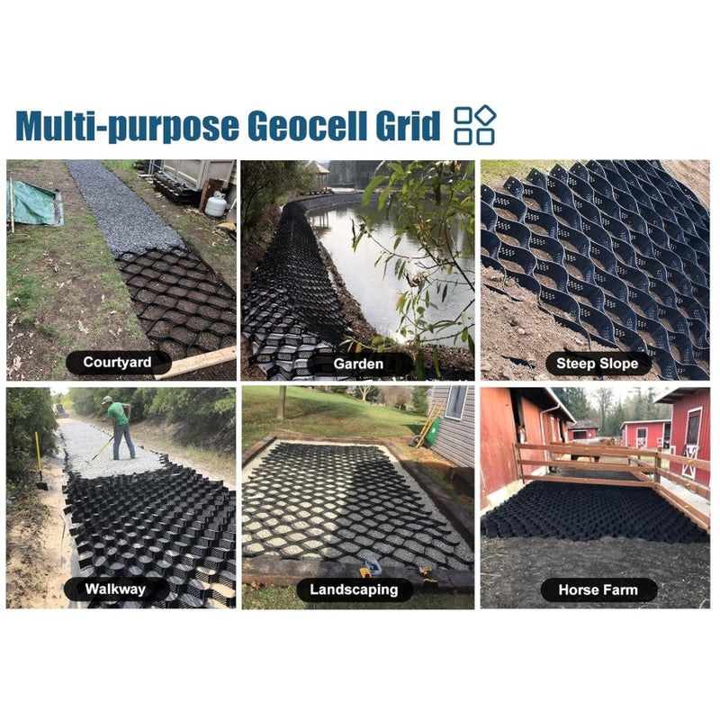 Gravel Grid Driveway Walkway Geo Cell Grids Honeycomb Ground Grid 4m x 10m