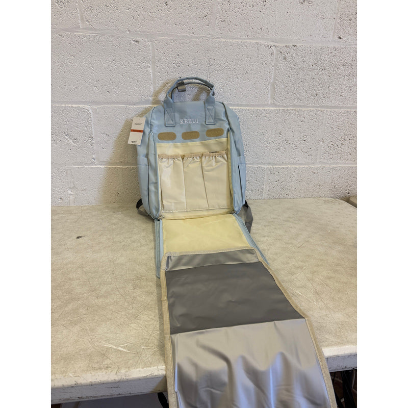 Kehul 20L Diaper Bag, Baby Bag for Travel, Backpack w Zippers Nursing Bag, Teal