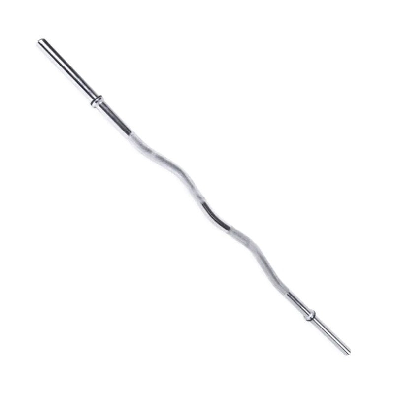 CAP Barbell 47" Regular E-Z Curl Bar For Weightlifting - 1" Thick with Clamps