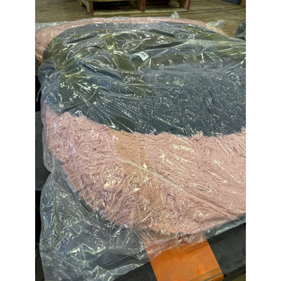 Large Plush Pet Bed- Soft Fluffy Surface, Non-Slip Bottom 42"x30"x5" - Pink