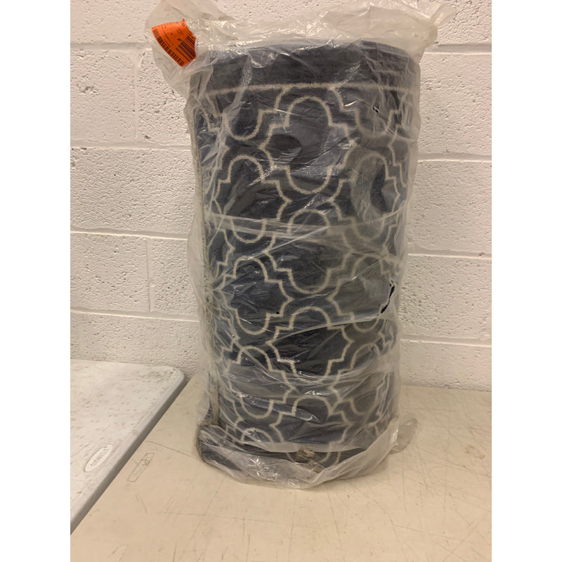 TrafficMaster Trellis Navy Blue & White 26" W x 70&