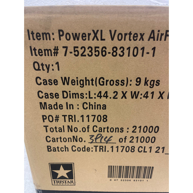Freidora de aire Vortex Pro Power XL de 9,5 L y 10 cuartos de galón, 10 funciones, pantalla digital, color negro