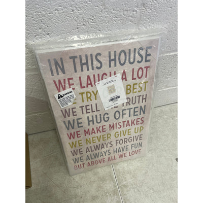 Stupell In This House We Inspirational Art Wall Plaque 13 x 19 inches Wood