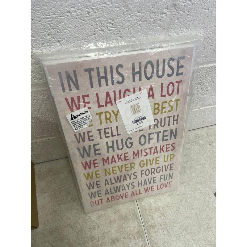 Stupell In This House We Inspirational Art Wall Plaque 13 x 19 inches Wood