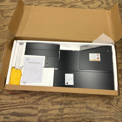 FCH Computer Desk, Multifunctional Workstation Drawers Keyboard Tray Hutch Black