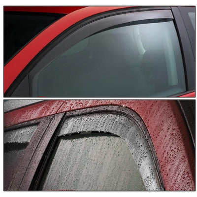 4pcs Vent Window Visor Deflector Rain/Sun Guard Dark Smoke 84-01 Jeep Cherokee