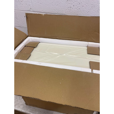 Tribesigns Wood End Table, Narrow Side Table Nightstand 2 Drawers White