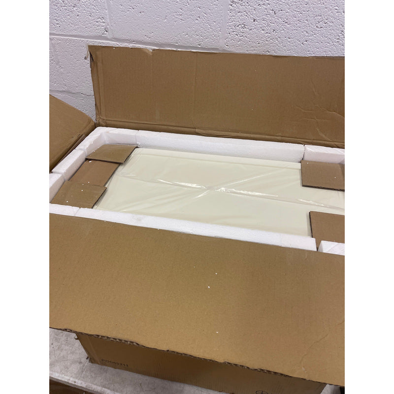 Tribesigns Wood End Table, Narrow Side Table Nightstand 2 Drawers White