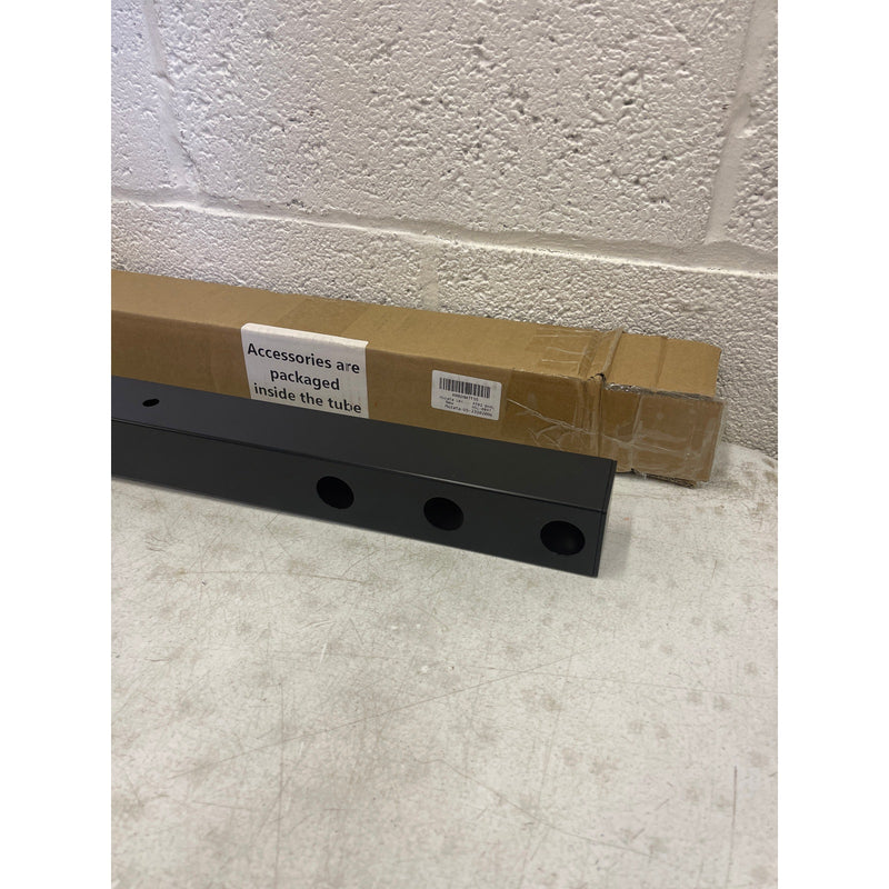 Muzata Black Side Mount Cable Railing Post 42x2x2" Level Drilled Stainless Steel