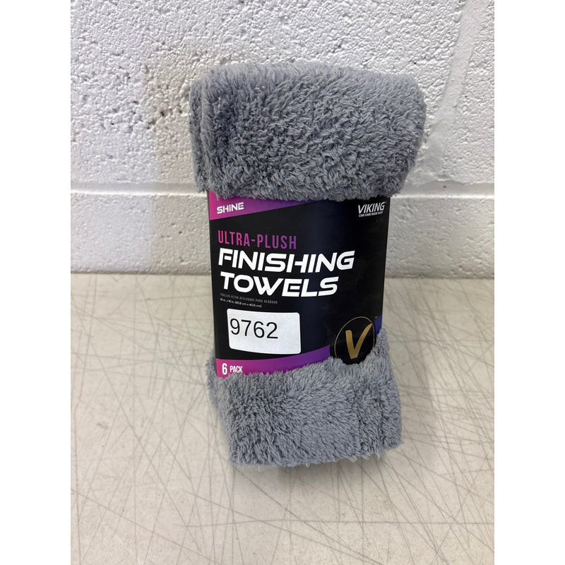 Viking Car Care Ultra Plush Finishing Microfiber Towels, 16" x 16", Pack of 6