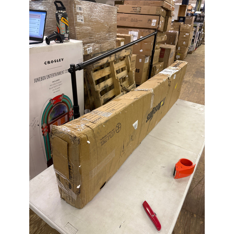 Tribesigns 63" Console Table, Farmhouse Wooden Sofa Table, Brown, Missing Screws