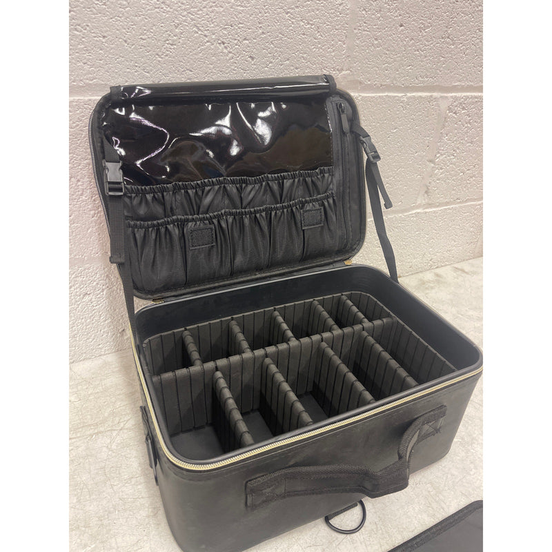 13 x 9 x 6 Inch Traveling Makeup Case, Multiple Compartments for Storage