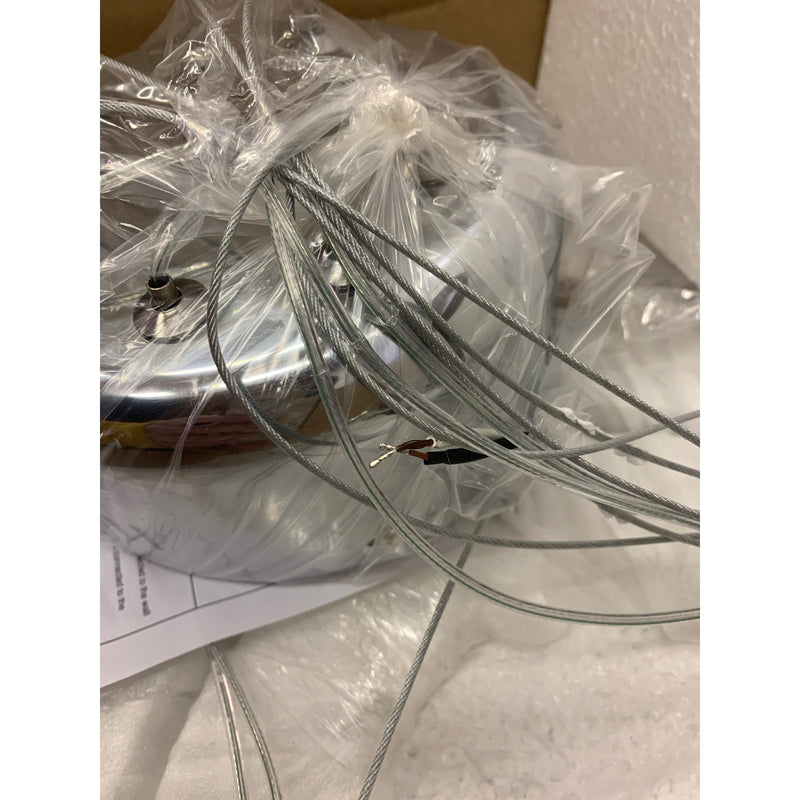 UNITARY Modern LED Acrylic Pendant Lighting With 3 Rings Max 33W Chrome Finish