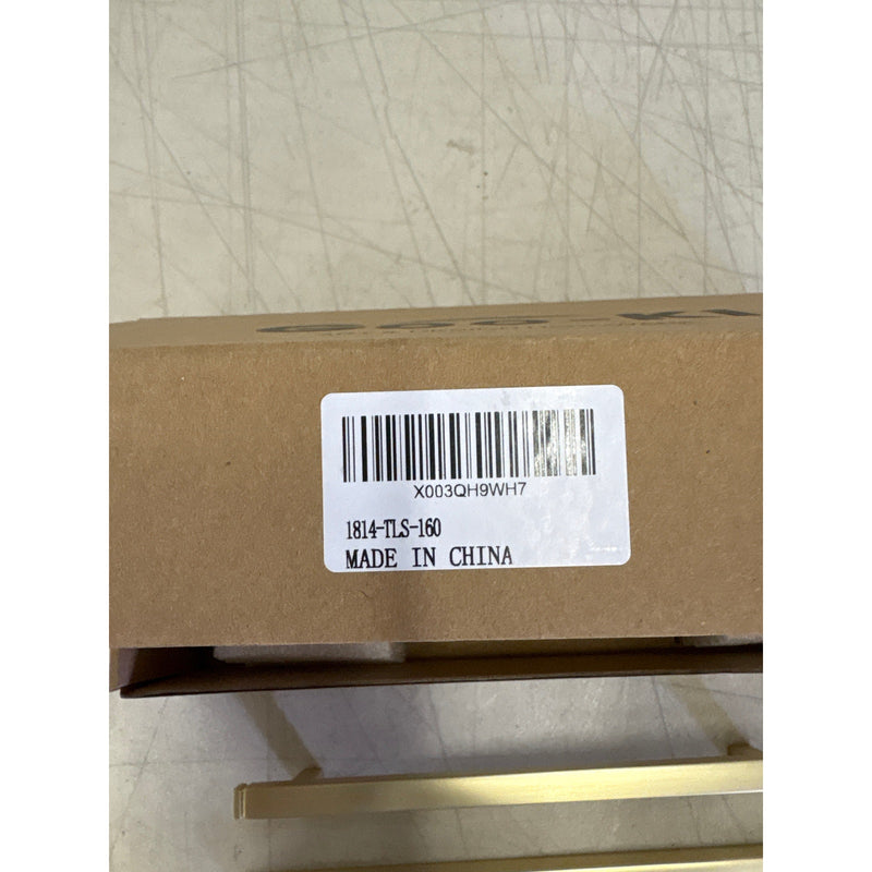 6-Pack Goo-Ki 6-1/4" Hole Center Cabinet Pulls Brushed Brass, Drawer Hardware