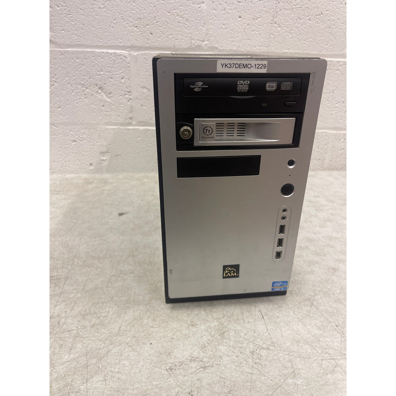 FOR PARTS ONLY LAM Computer Tower with Disc Drive Headphone Jack USB Ports