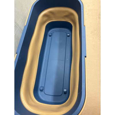 MircleMop Collapsible Mop Bucket, Blue and Tan JUST THE BUCKET 22x10x8"