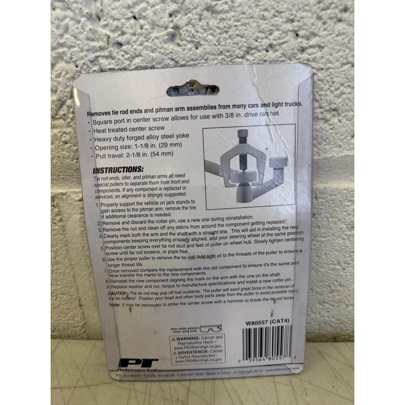 Performance Tool - Tie Rod End/Pitman Arm Puller Opening size 1 1/8"