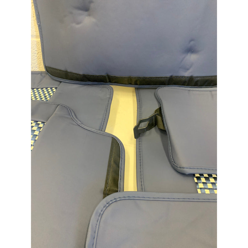 The Cushion World Car Seat Cushion Covers Navy & Cream Checkered, Universal Fit