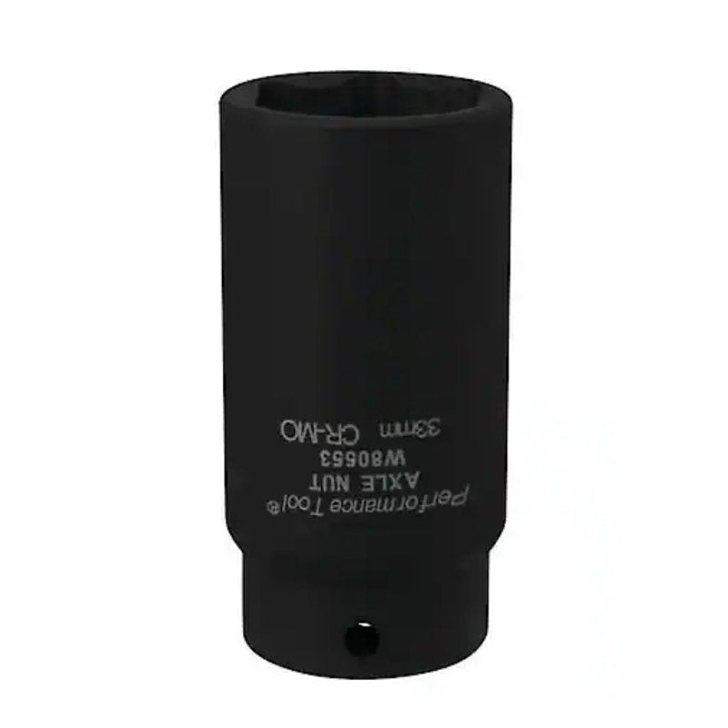 Performance Tool 33mm Front Wheel Drive Axle Nut Socket - 1/2" Drive - W80553
