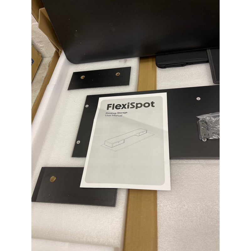 TOP ONLY FLEXISPOT Standing Desk Top w Drawers Solid 1-Piece 55"x28" Black