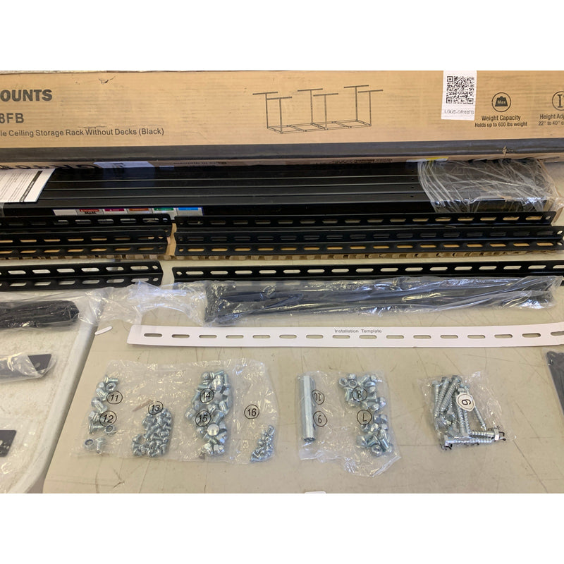 FLEXIMOUNTS Overhead Garage Storage Rack WITHOUT Decking 4&