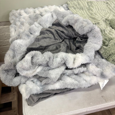 5-Pc Throw Blankets, Fuzzy, Warm& Cozy Plush Reversible Blankets, Assorted Sizes