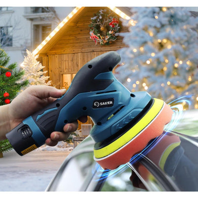 Saker Cordless Buffer Polisher PLUS 12V Rechargeable Battery Blue 10 Accessories