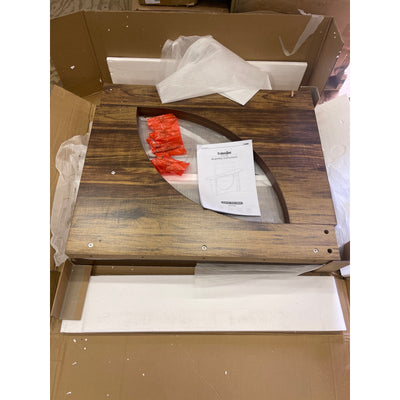 Tribesigns Farmhouse Console Table, 70.9" Wooden Hallway Foyer Table BROWN, READ