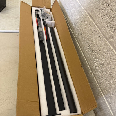 ZeroPone Upgrade 2-Steps Outdoor Handrail with Screw Kit, Zinc Steel  - Black