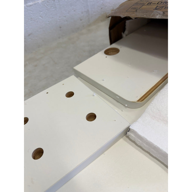 Bixiaomei Wall Mounted Floating TV Unit with Shelves & Door (55") - White