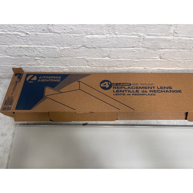 Lithonia Lighting 48in Acrylic Light Fixture Cover, Wraparound Lens