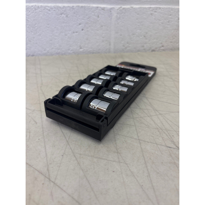 Performance Tool 10 Piece 3/8 in. Drive 12pt Metric Socket Set, 10mm to 19mm