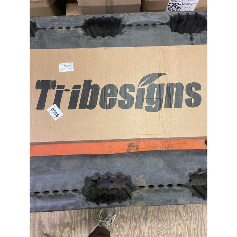 Tribesigns Farmhouse Console Table, 55 Inch Wood Sofa Table Hallway Table Gray