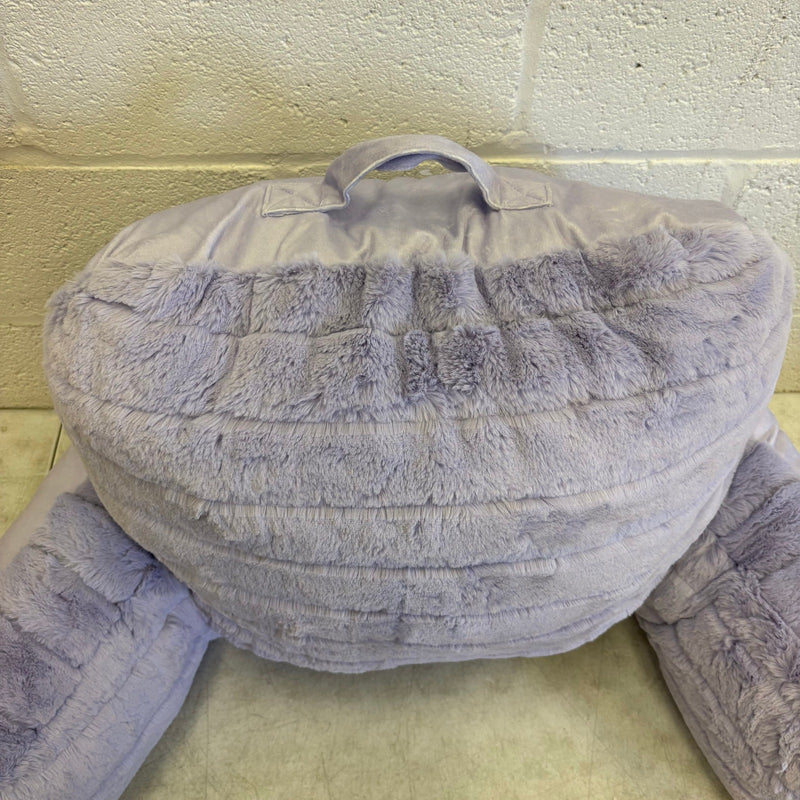 UGG Plush Backrest Pillow, 34"W x 18"H Reading Pillow Soft - Purple Fuzzy Design