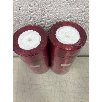 Pack-of-10 Rolls Red Satin Ribbon 1-1/2 Inches x 25 Yards Each Roll. Polyester