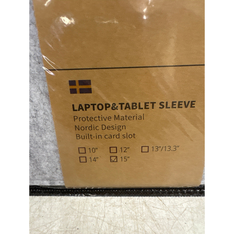 Kebnecase Nordic Stylish 15" Laptop Sleeve/Laptop case/Computer Bag Grey Felt